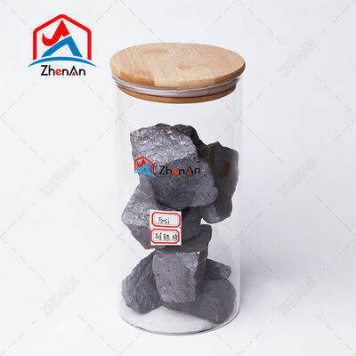 Granulaty FeSi z krzemu ferro silicynowym o zawartości krzemu 55-75% dla stali stopowej i żeliwa w rozmiarach 10-100 mm i niskiej zawartości fosforu i siarki