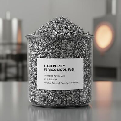 Wysokiej czystości FeSi ferrosylikonu z kontrolowanymi wielkościami cząstek i 65% krzemu do zastosowań w rafinacji stali i odlewni