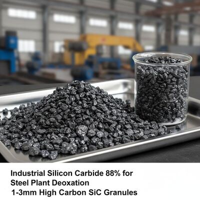 Industrial Silicon Carbide 88% 1-3mm Granules for Steel Plant Deoxidation with High Carbon and Exothermic Reaction